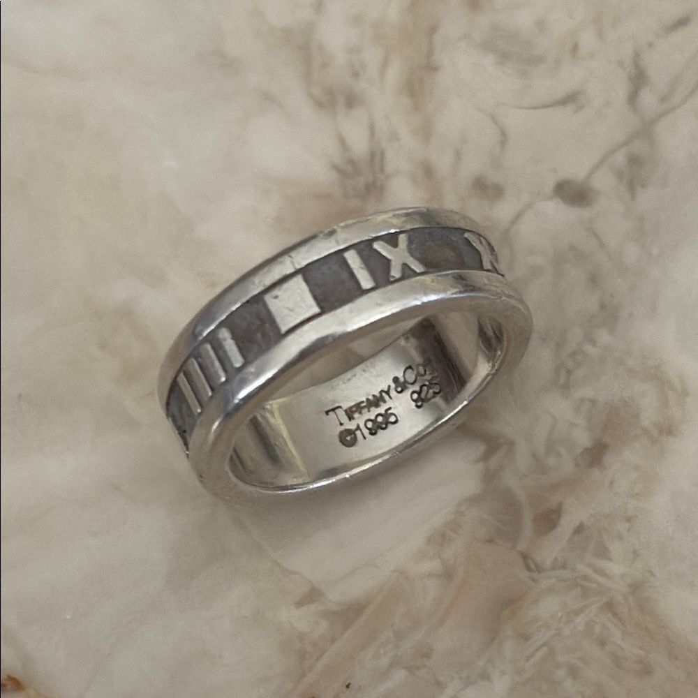 Tiffany & Co. Atlas Ring 925 Sterling Silver